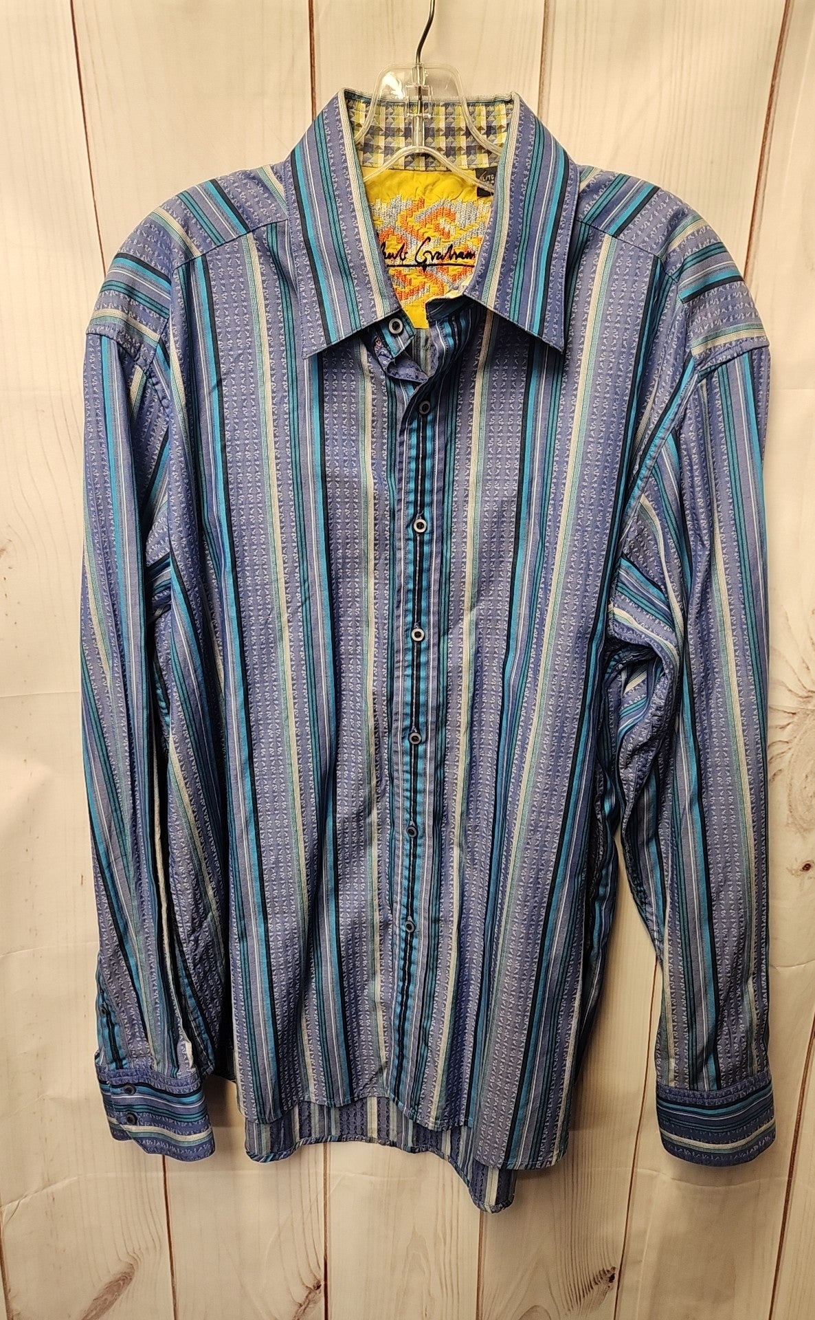 Robert Graham Men's Size XL Blue Shirt