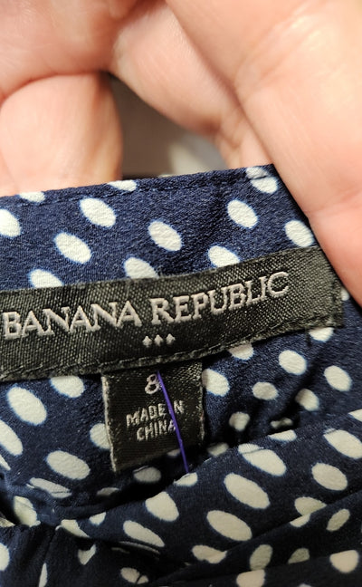 Banana Republic Women's Size 8 Navy & White Skirt