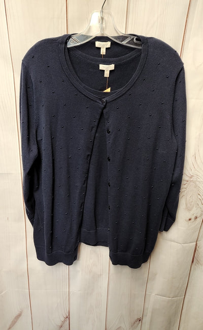Talbots Women's Size XL Navy Sweater Set