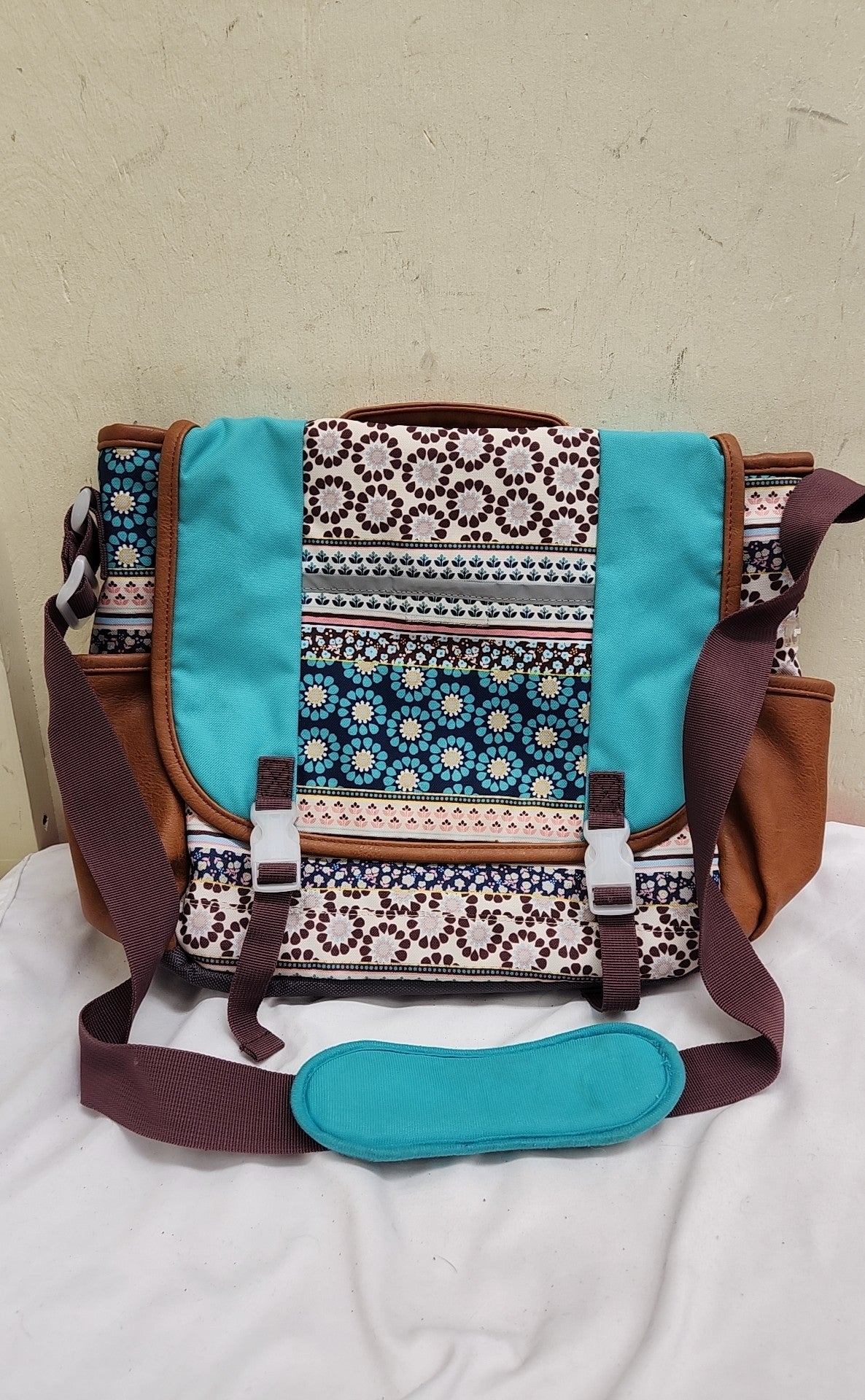 Garnet Hill Blue Laptop Case/Satchel Bag