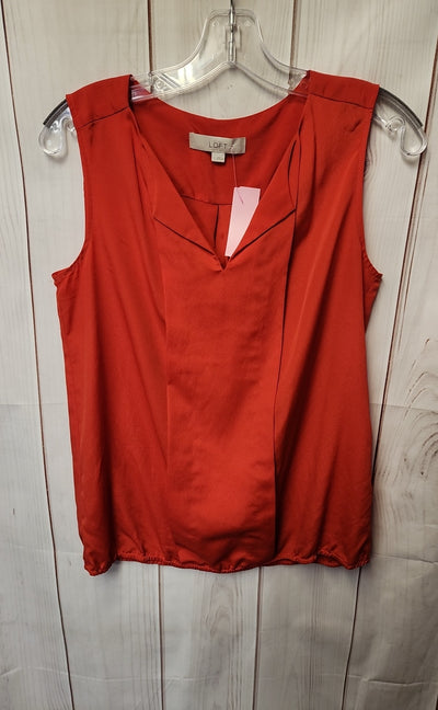 Loft Women's Size S Red Sleeveless Top