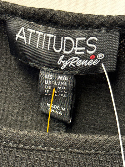 Attitudes Women's Size M/L Black Poncho