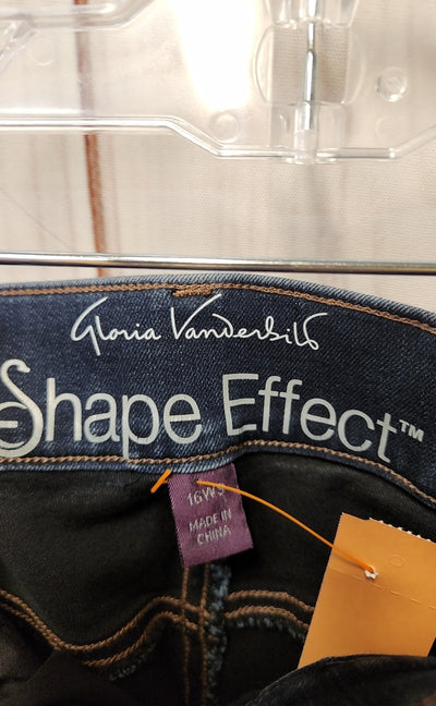 Gloria Vanderbilt Women's Size 16 Blue Jeans High Rise Straight
