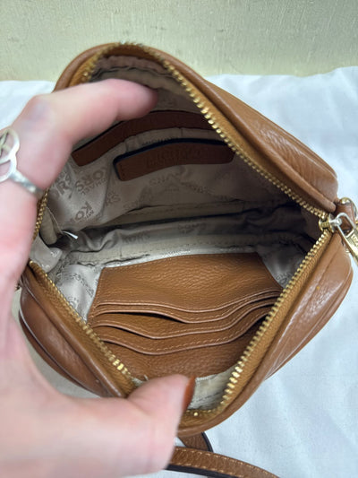 Michael Kors Brown Leather Crossbody Purse Bag