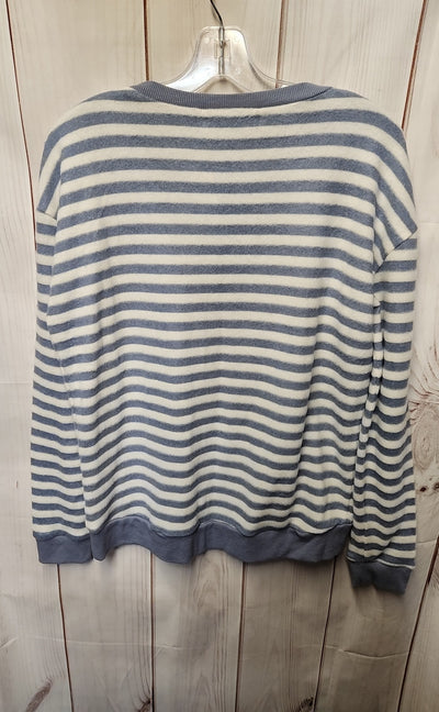 Ocean Drive Women's Size M White & Blue Sweater