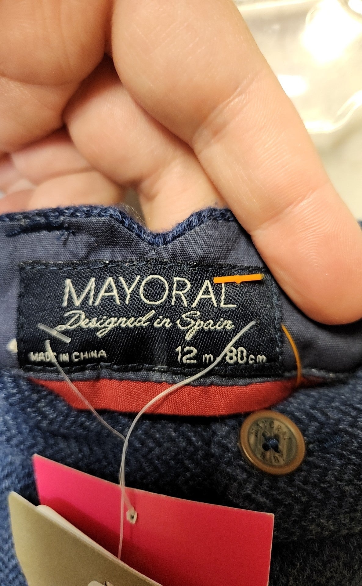 NWT Mayoral Boy's Size 12 Months Navy Pants