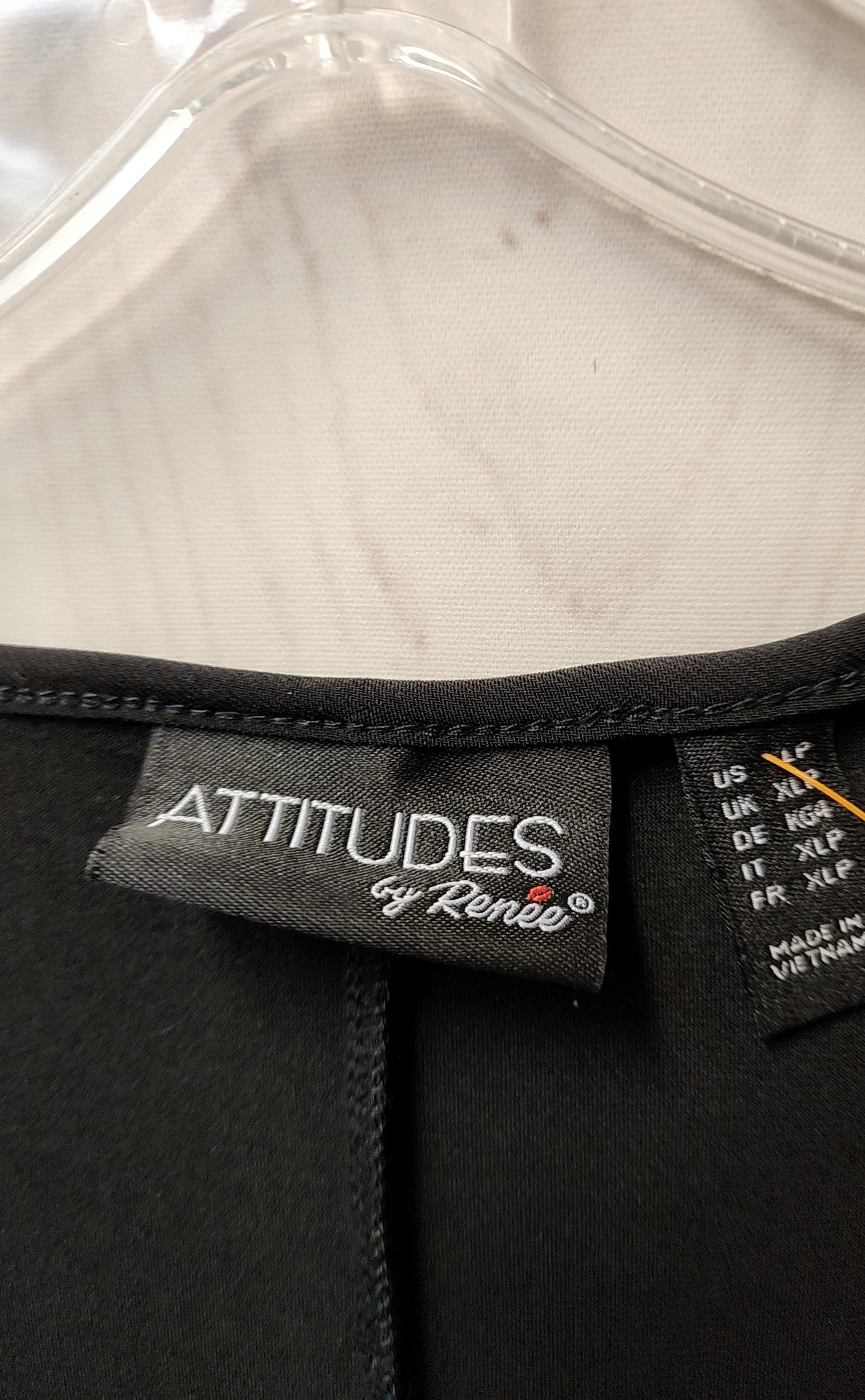 Attitudes Women's Size L Petite Black Dress