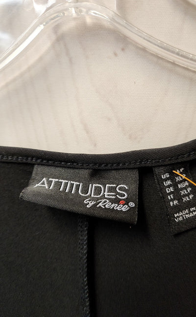 Attitudes Women's Size L Petite Black Dress