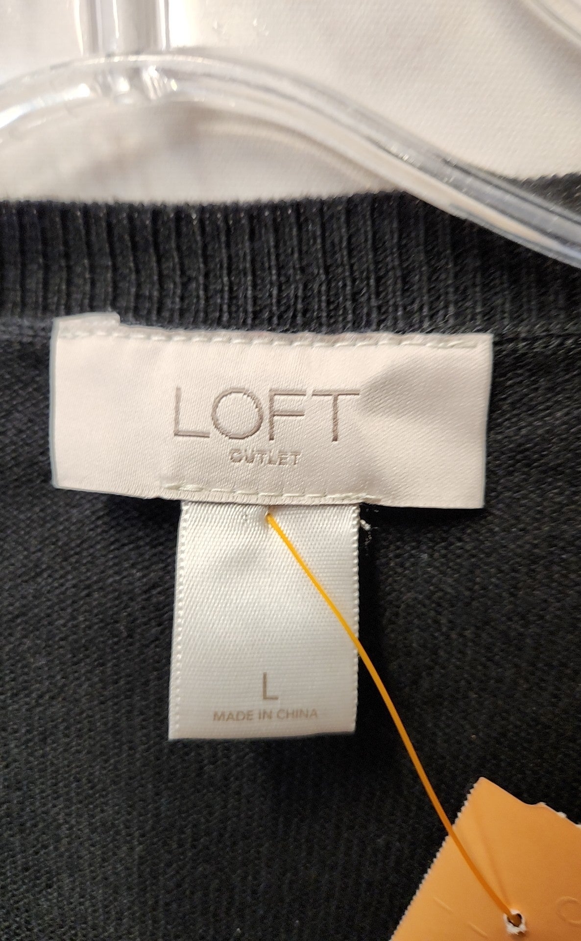 Loft Women's Size L Black Beaded Cardigan