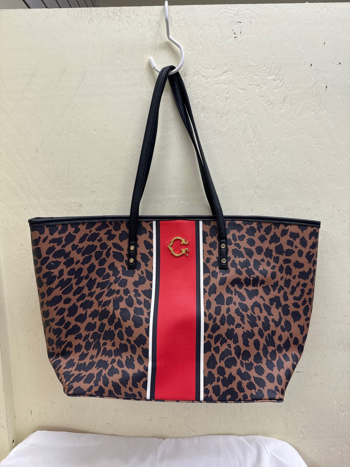 C Wonder Brown Leopard Print Tote Bag