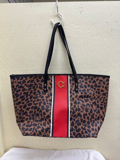 C Wonder Brown Leopard Print Tote Bag