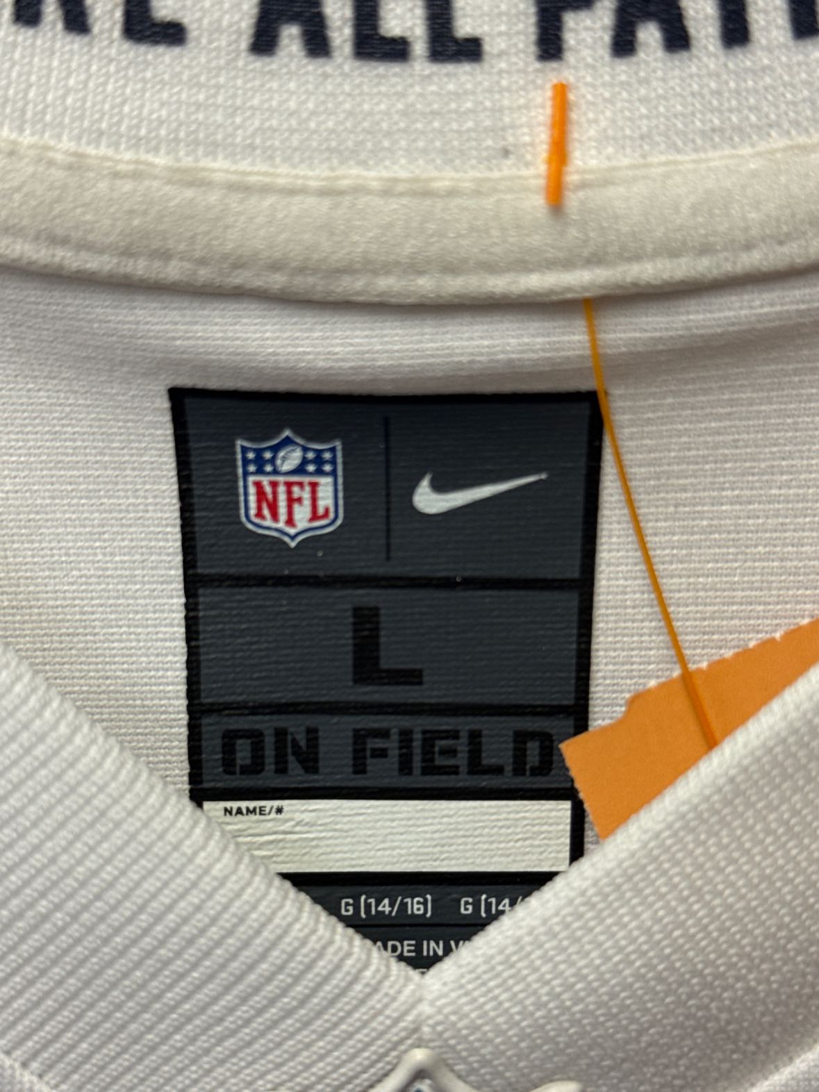 Patriots Boy's Size 14/16 White Shirt