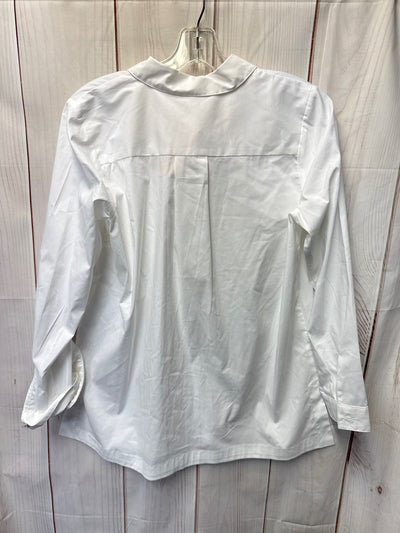 J Jill Women's Size XS Petite White Long Sleeve Top