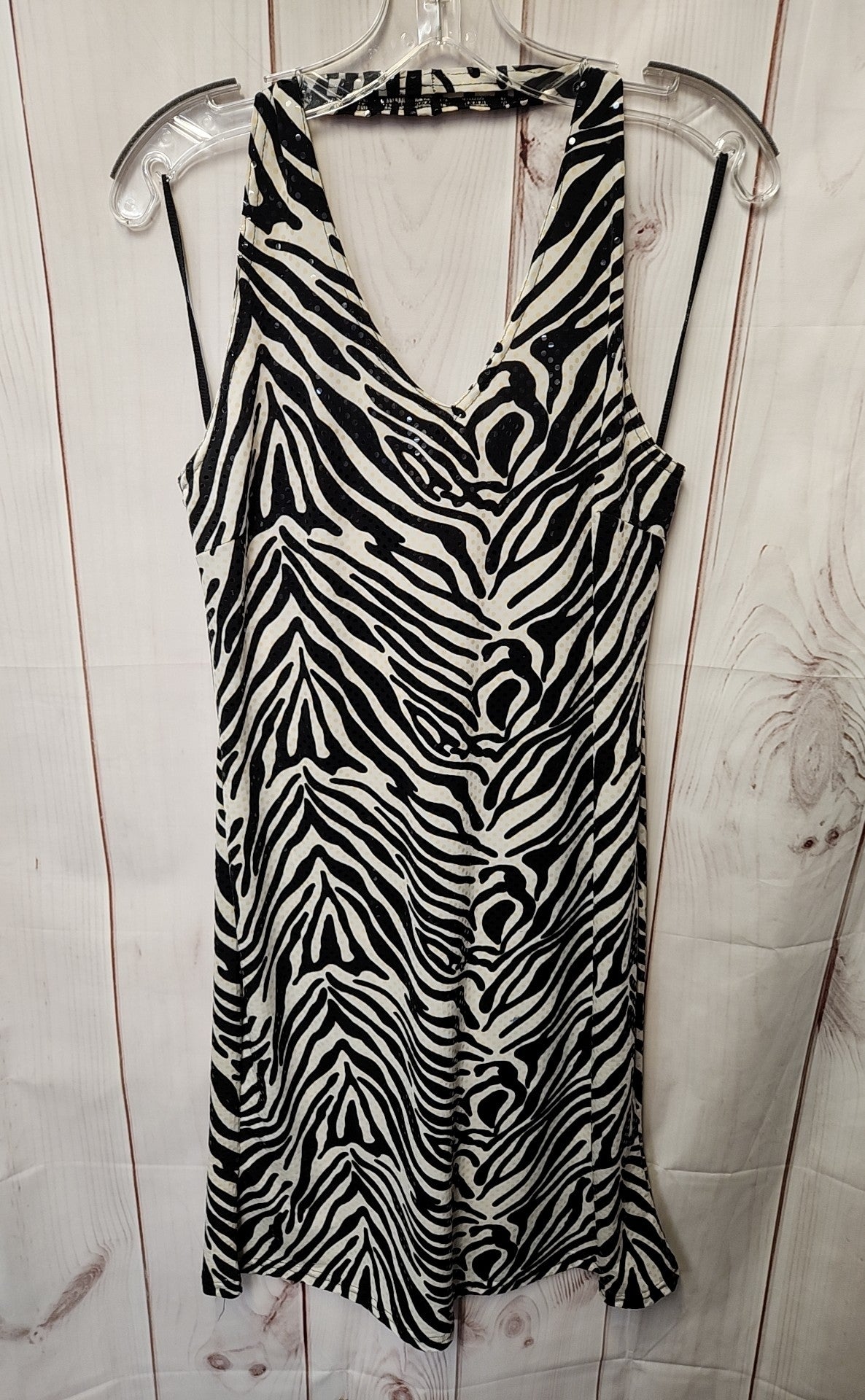 Ninety Women's Size L White & Black Dress