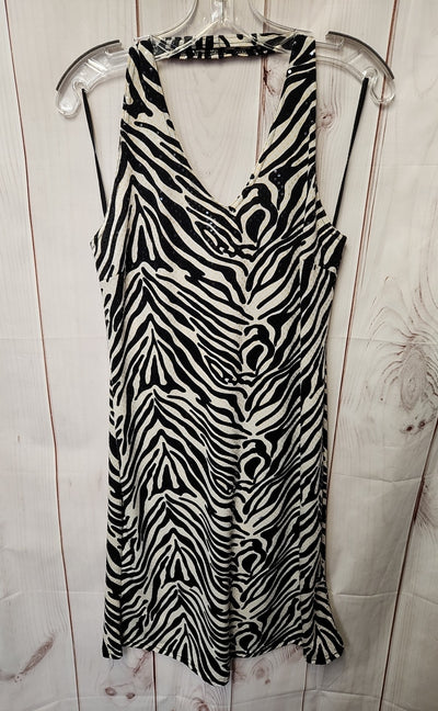 Ninety Women's Size L White & Black Dress
