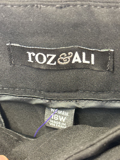 Roz & Ali Women's Size 16 Black Pants
