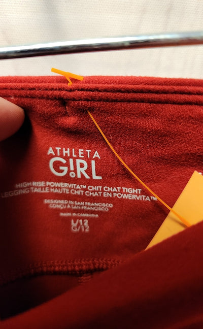 Athleta Girl's Size 12 Red Leggings