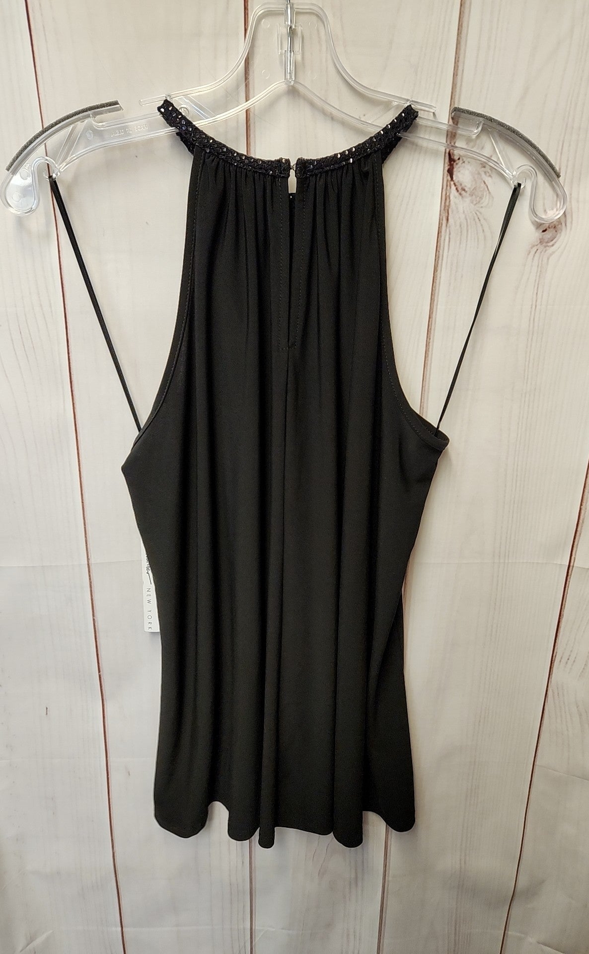 NWT Nicole Miller Women's Size L Black Sleeveless Top