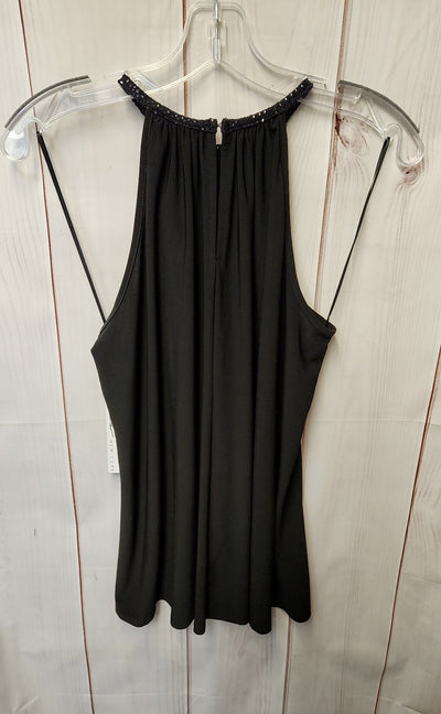 NWT Nicole Miller Women's Size L Black Sleeveless Top