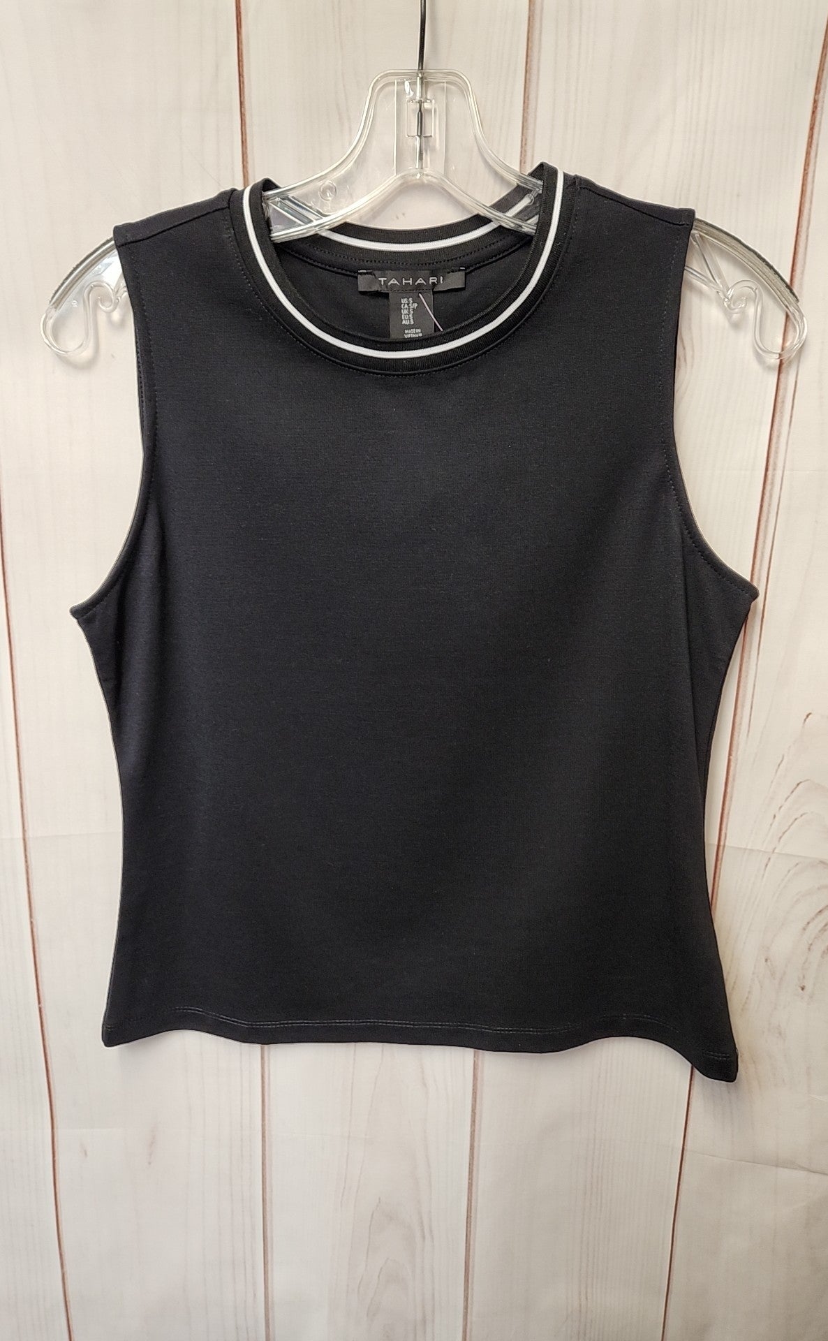 Tahari Women's Size S Black Sleeveless Top