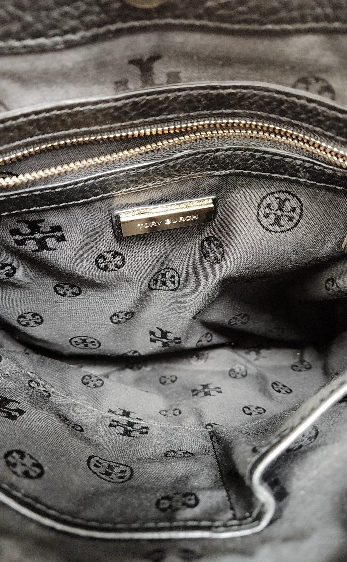 Tory Burch Black Leather Crossbody Purse Bag