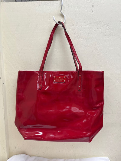 Kate Spade Red Leather Tote Bag AS IS - marks