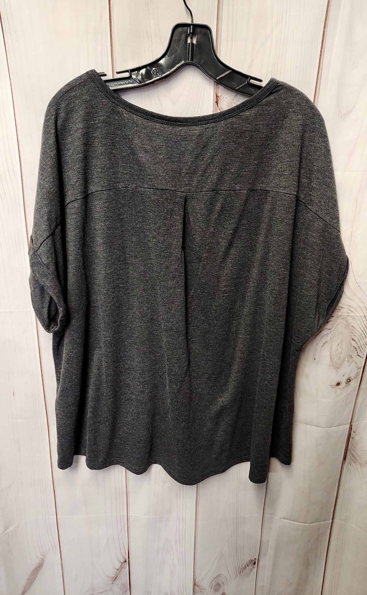 Style & Co Women's Size 4X Gray Short Sleeve Top
