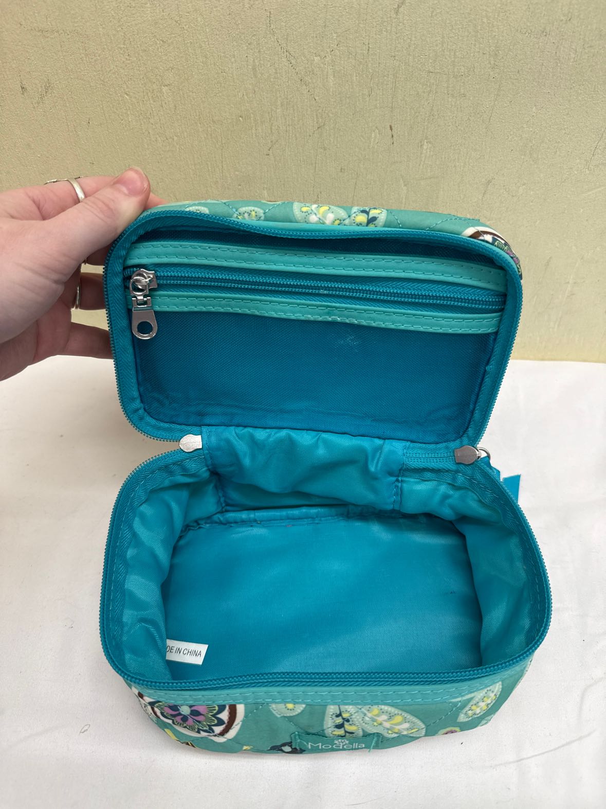 Modella Teal Cosmetic Bag