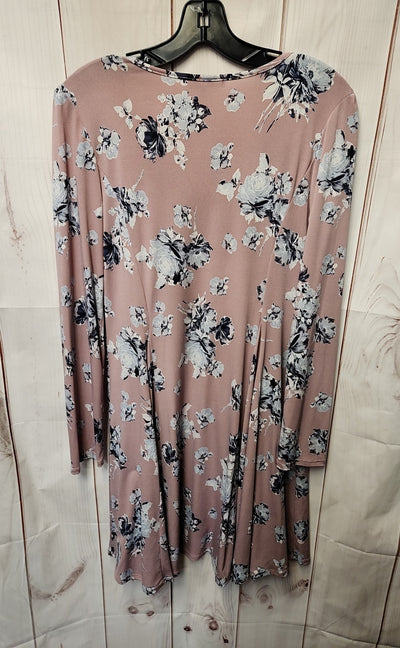 Mia & Tess Women's Size L Pink Floral Dress