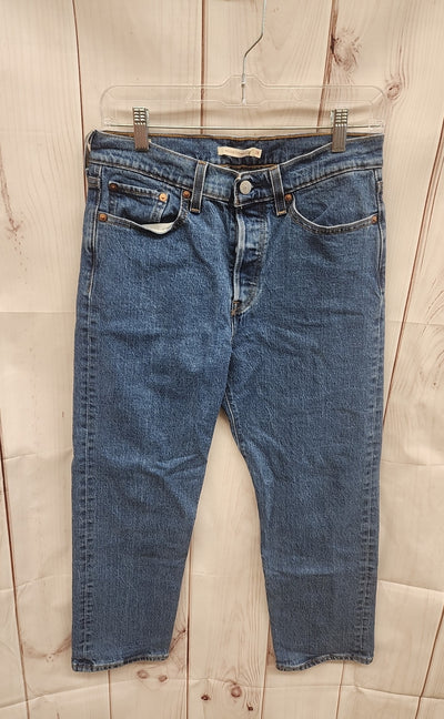 Levis Women's Size 28 (5-6) Wedgie Straight Blue Jeans