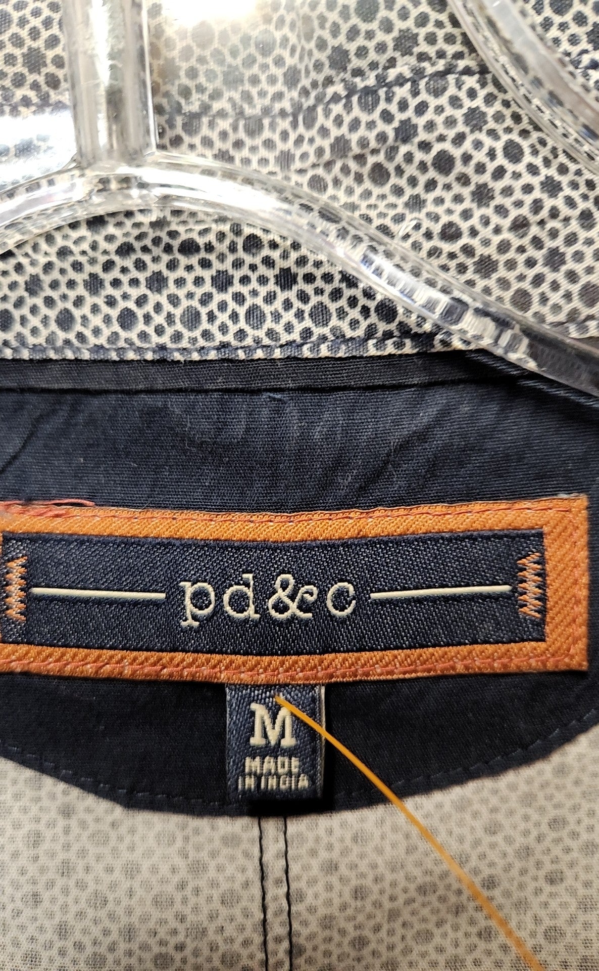 PD&C Men's Size M Navy Shirt