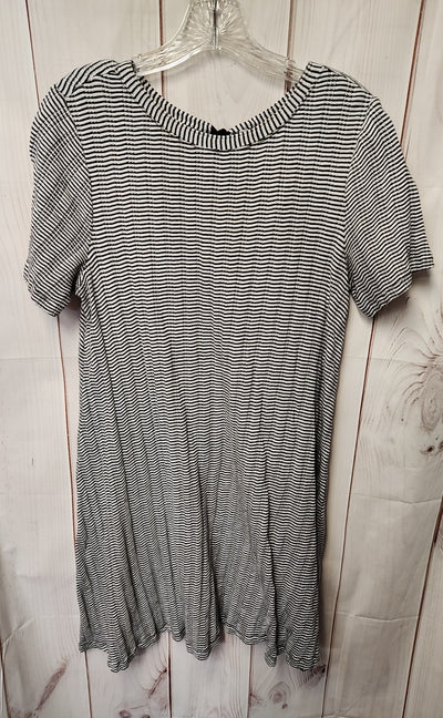 Loft Women's Size M White & Black Dress