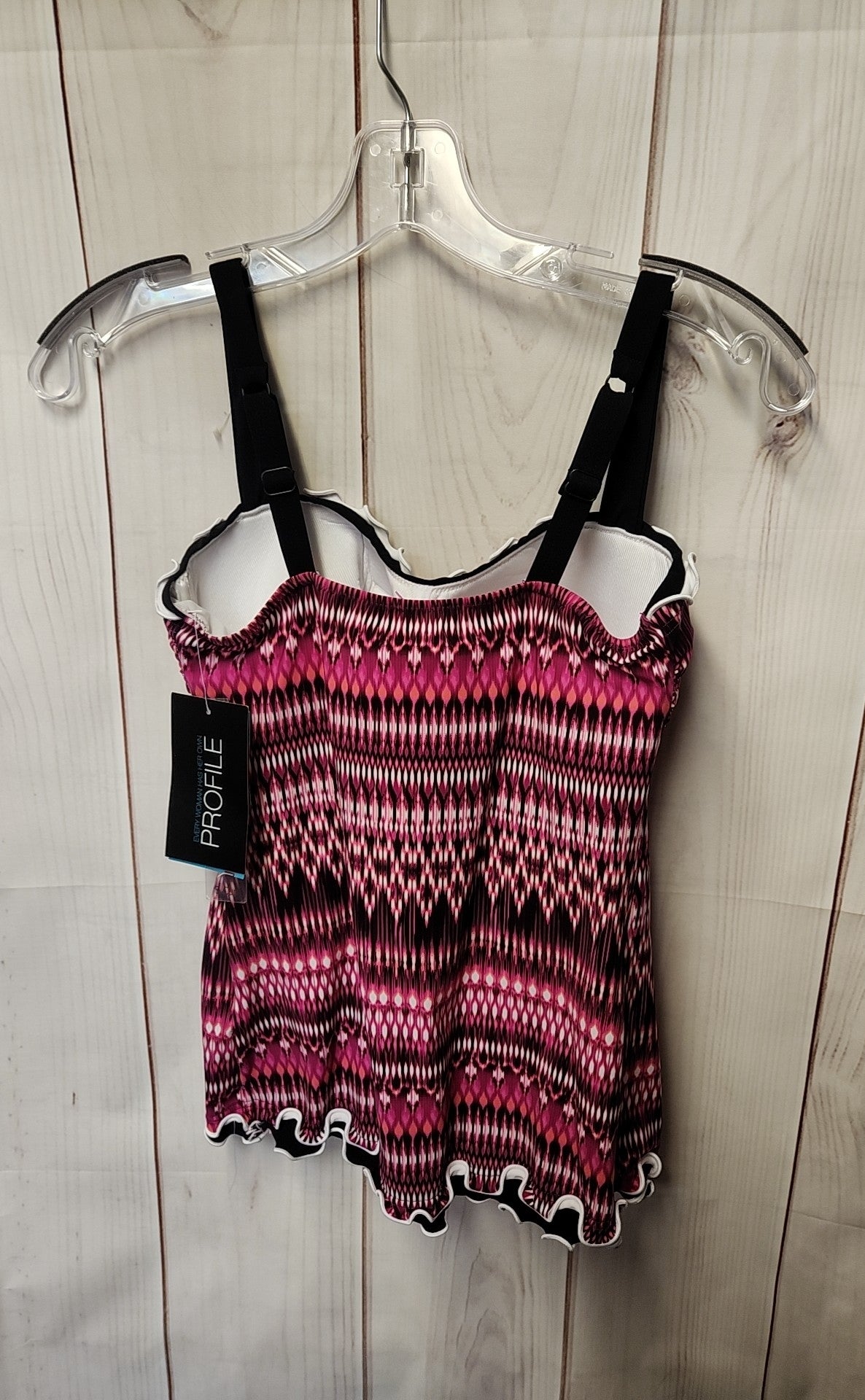 NWT Profile Women's Size 32E Pink Swim Top