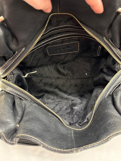 Tignanello Black Leather Purse Bag