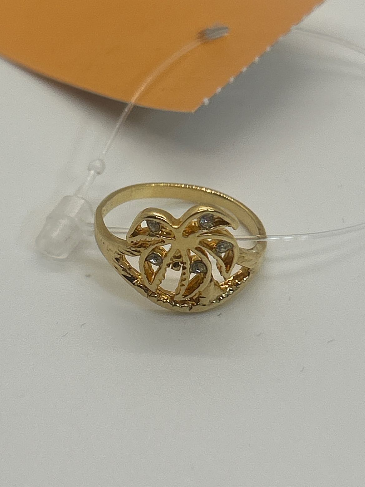 Ring Size 6 Gold 18KT GE Ring Palm Tree