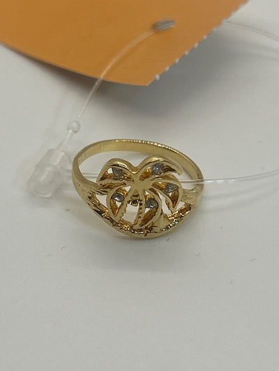 Ring Size 6 Gold 18KT GE Ring Palm Tree