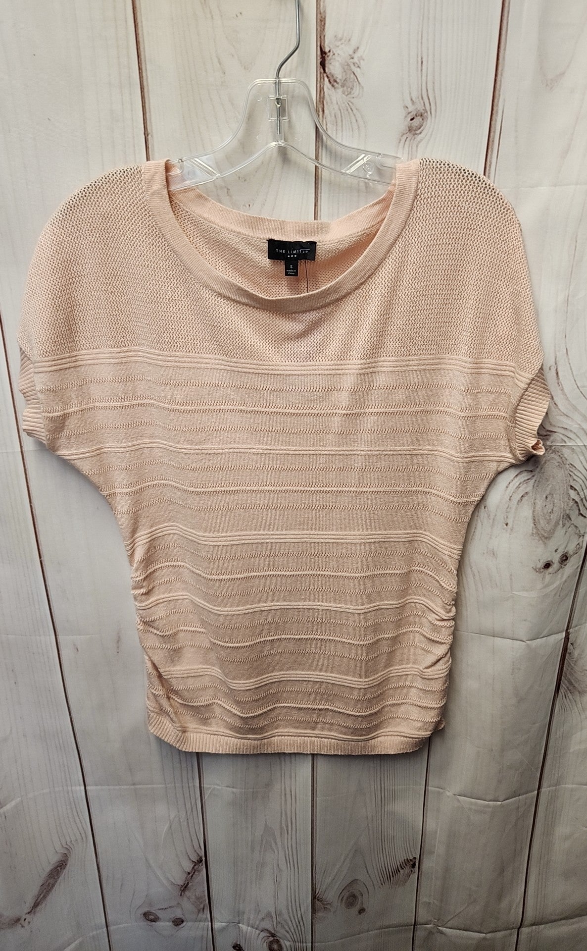 Limited Women's Size S Pink Knit Short Sleeve Top