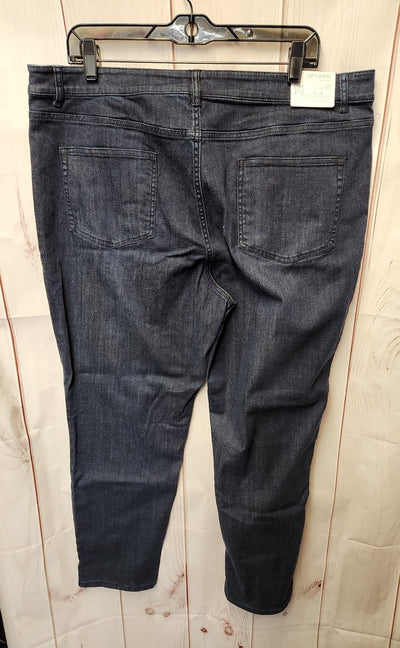 NWT J Jill Women's Size 34 (18/1X) Blue Jeans Authentic Fit Slim Ankle