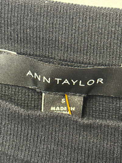 Ann Taylor Women's Size S Black 3/4 Sleeve Top