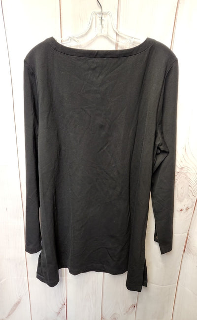 Chico's Women's Size 3 = US XL Black Long Sleeve Top