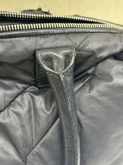 Yves Saint Laurent Signature Y front puff Silk Black Purse Bag YSL