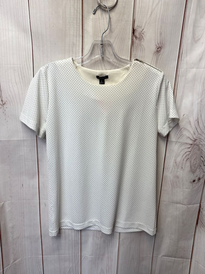 Ann Taylor Women's Size S White Short Sleeve Top