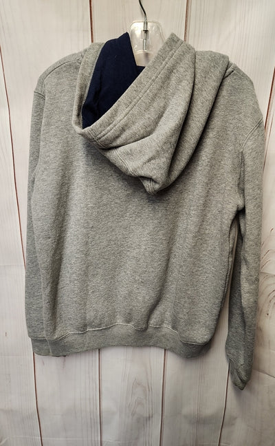 Patriots Boy's Size 10/12 Gray Hooded Sweatshirt