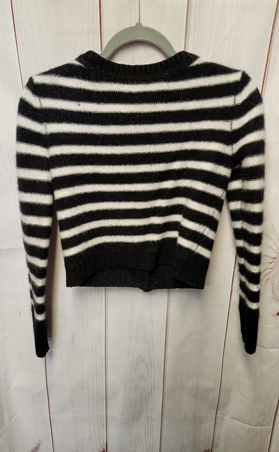 Maeve Anthropologie Women's Size M Black & White Cashmere Cardigan