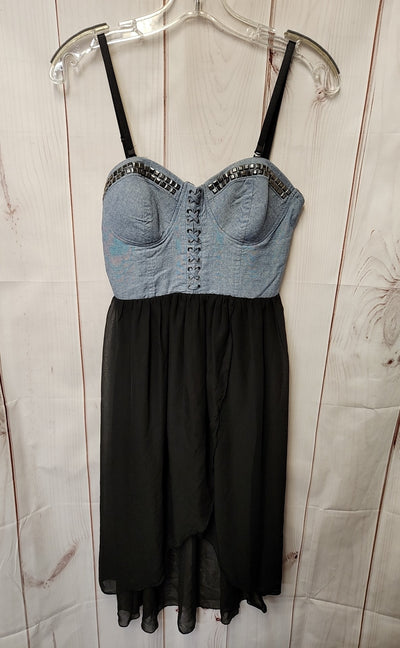 Material Girl Women's Size M Blue & Black Dress