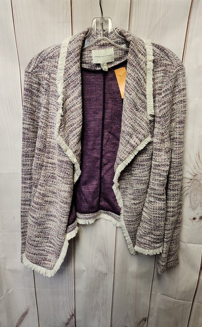 Adrienne Vittadini Women's Size XL Purple Jacket