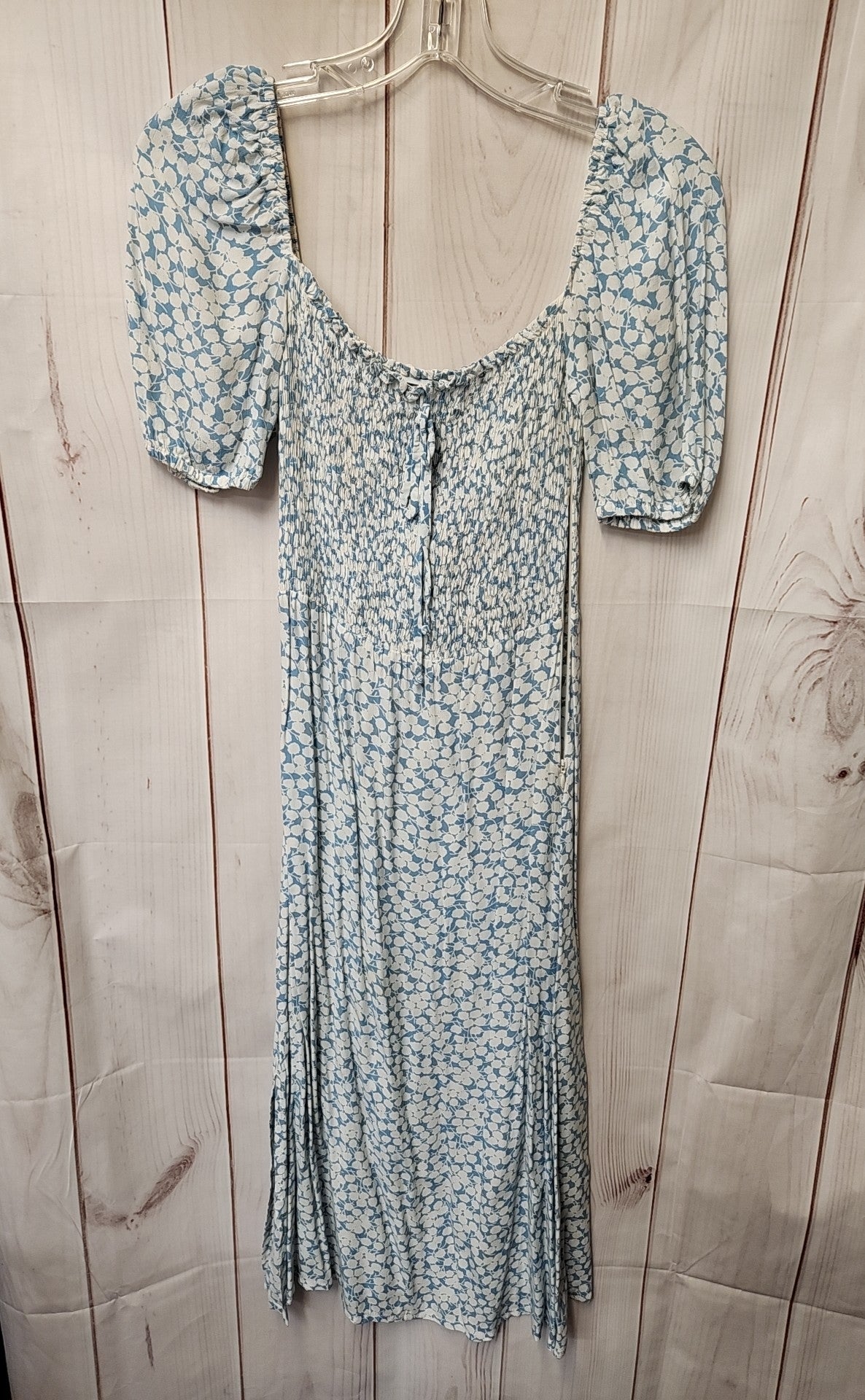 Faithfull The Brand Women's Size 4 White & Blue Floral Dress