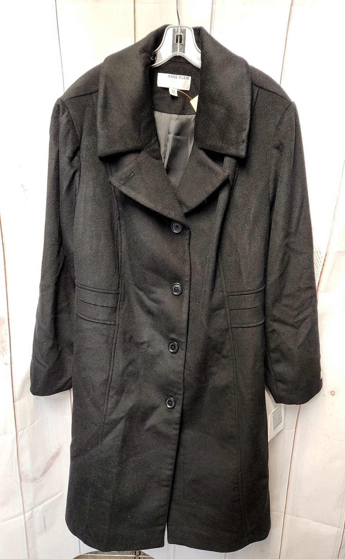 NWT Anne Klein Women's Size 3X Black Coat