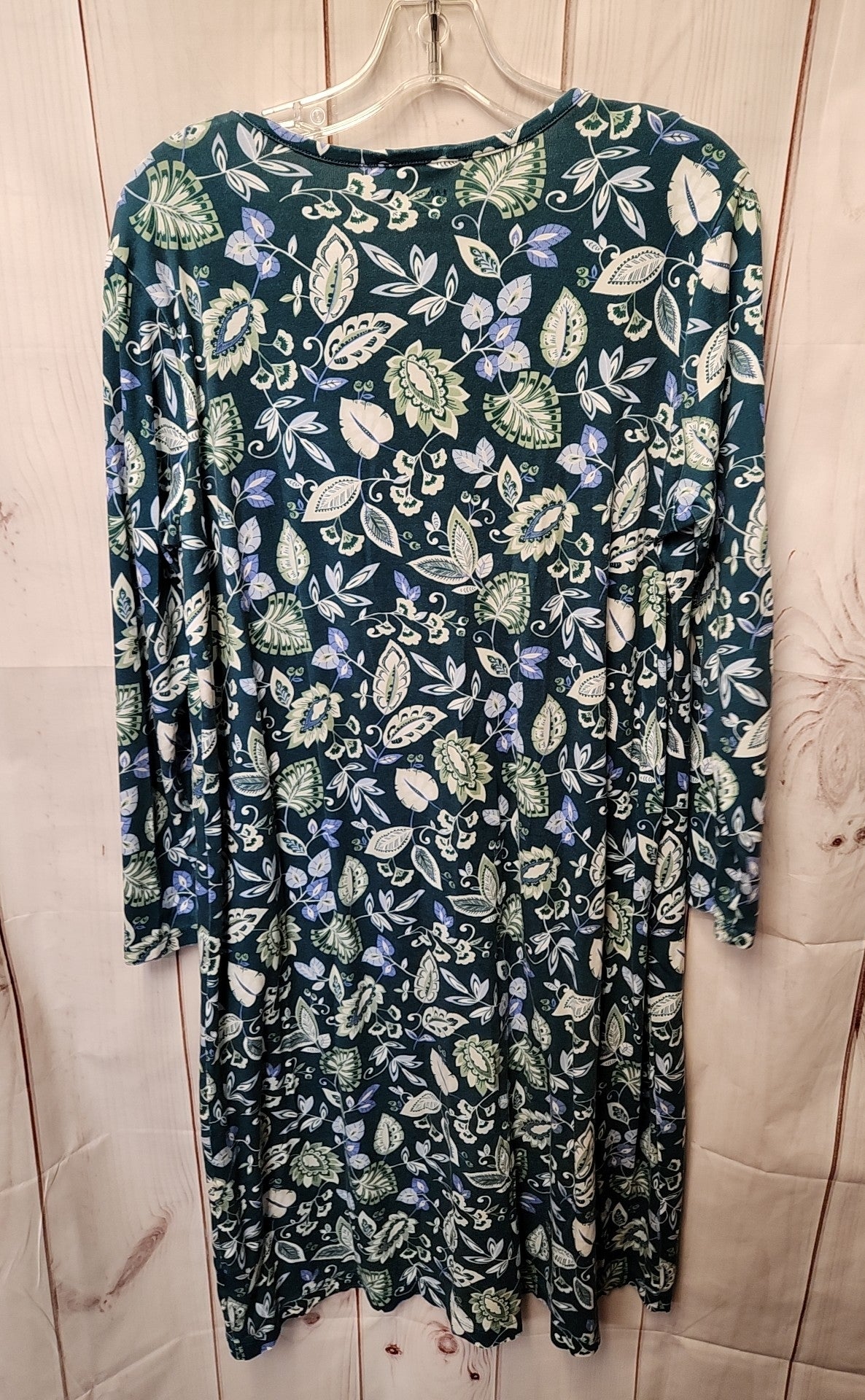Lands End Women's Size L Blue Floral Dress