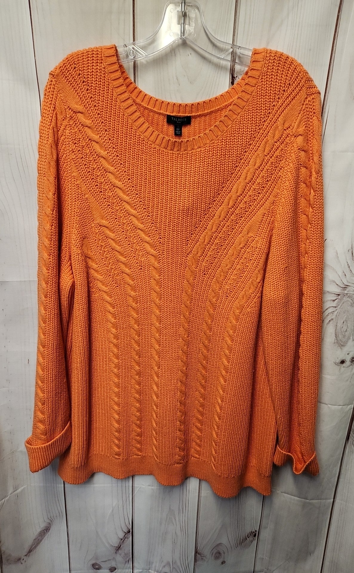 Talbots Women's Size 2X Orange Sweater